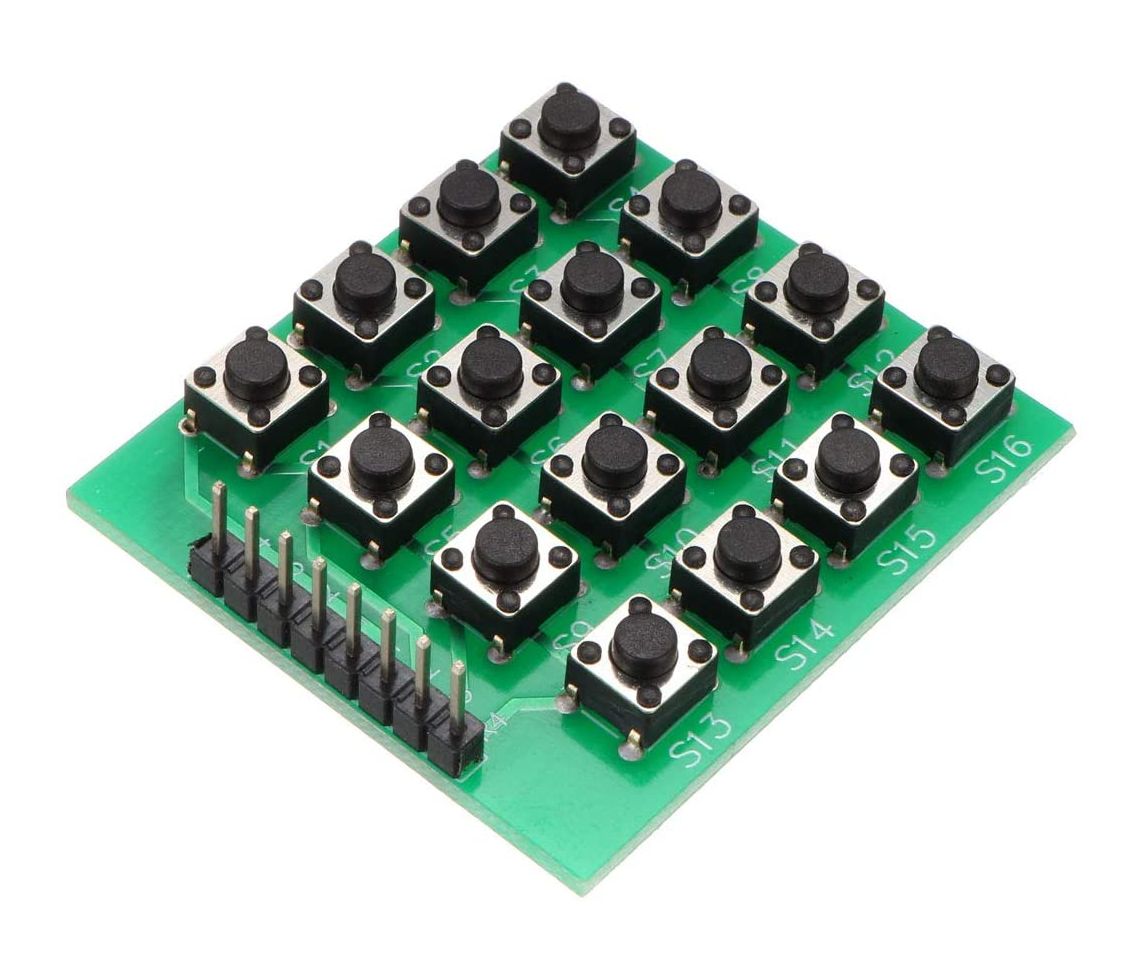 Keypad module 16 knoppen 4x4 groen
